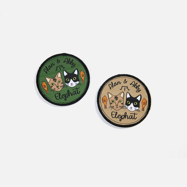 NDSY-3 ALAN & ABBY VELCRO BADGE (PACK OF TWO) 阿倫與阿比魔術貼章